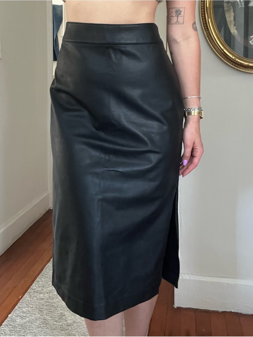 Halogen Faux Leather Skirt